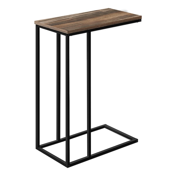 Monarch Specialties End Table, 15.75 W, 24 H, Particle Board, Metal, Brown I 3764 - main